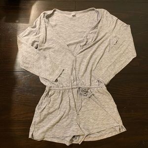 Light Grey Long Sleeve Romper
